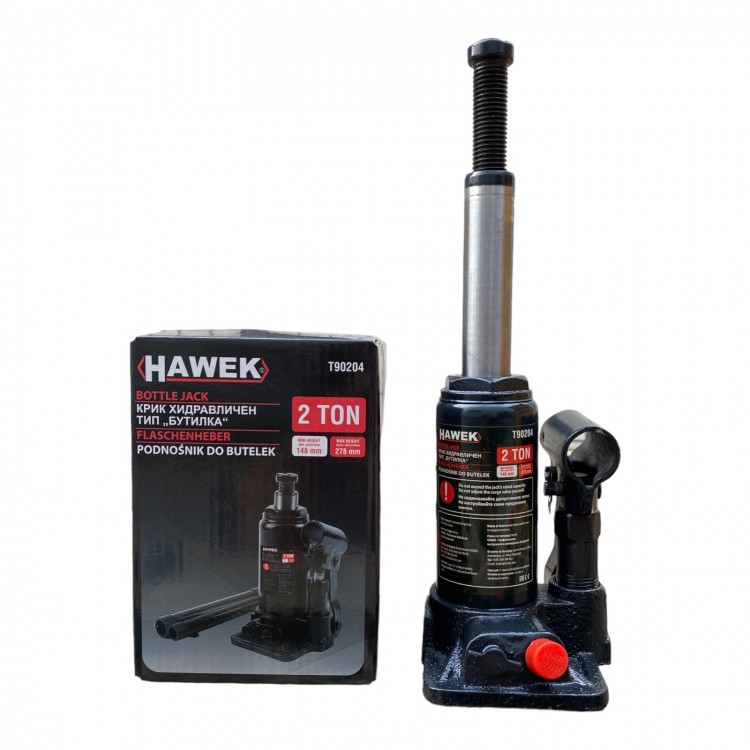 Хидравличен крик 2т HAWEK тип бутилка 