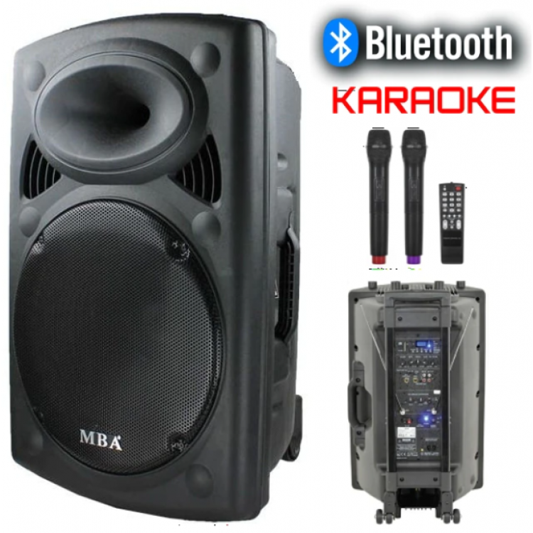 Караоке колона MBA F12 с Bluetooth 2 броя безжични микрофона
