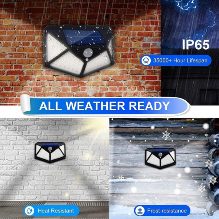 Соларна лампа 5бр. Водоустойчива градинска 270°
