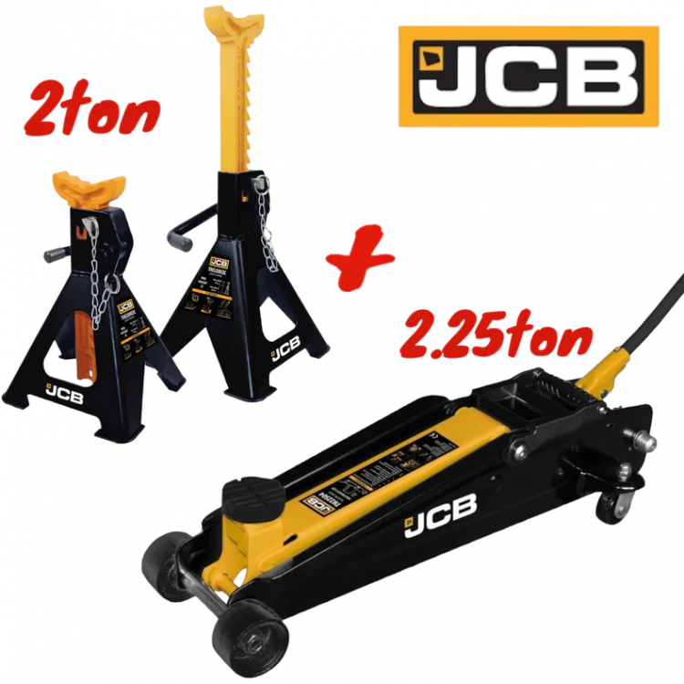 ПРОМО Крик 2.25т и Стойки за Кола 2т JCB Крокодил 150-530мм 