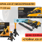 Крик крокодил 3 тона 77 – 505 мм JCB TH33013 + Стойки за автомобил JCB 3 тона 2 бр.