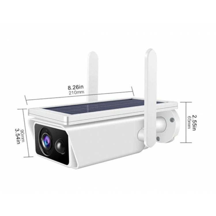 2бр. Соларна водоустойчива WIFI камера 5MP full HD + 2бр. SD карта памет 64GB