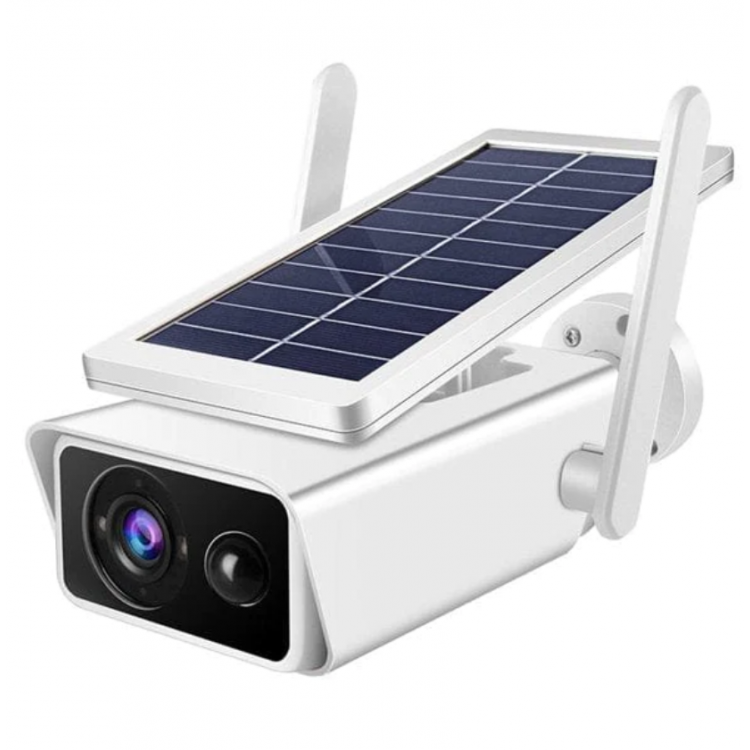 2бр. Соларна водоустойчива WIFI камера 5MP full HD + 2бр. SD карта памет 64GB