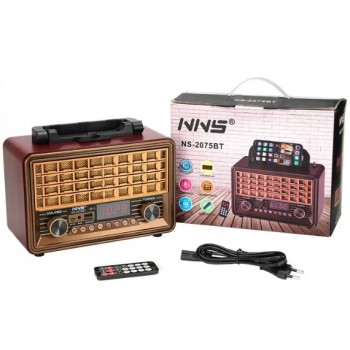 RADIO FM NS-2075BT, Ретро радио с AUX BT