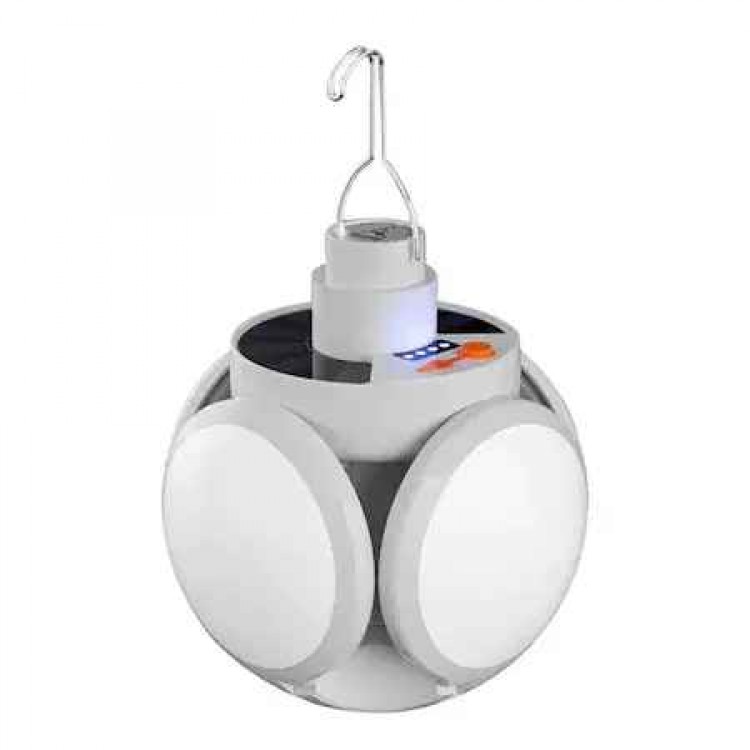 СОЛАРНА ЛАМПА ВЪВ ФОРМАТА НА ФУТБОЛНА ТОПКА С КУКА SOLAR LED LAMP 2029