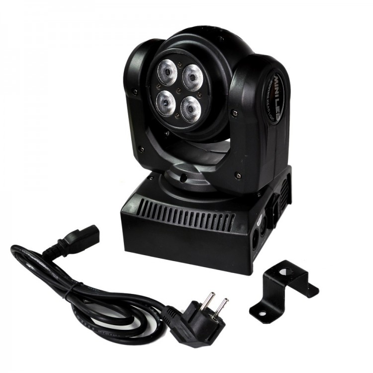 Mini moving head 4 LED, въртяща се глава, диско ефект, сценично осветление