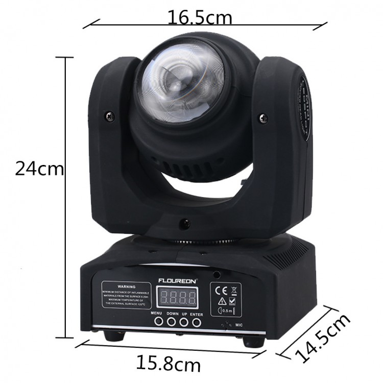Mini moving head 4 LED, въртяща се глава, диско ефект, сценично осветление