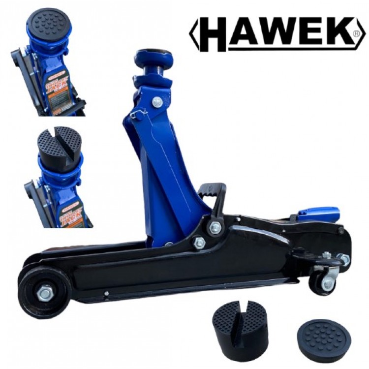 Ниско профилен крик крокодил 2.5 ТОНА 80 – 380 ММ HAWEK + стойки HAWEK 3T