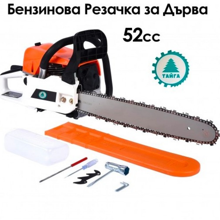 Бензинова резачка ТАЙГА 52 куб.см – Мощност и Лесно Стартиране за Идеално Рязане