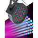 LED Диско прожектор, 36 диода, 4 режима, 50-120W, Стойка за закрепване, Черен