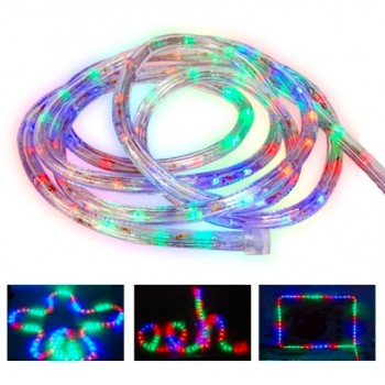 КОЛЕДЕН СВЕТЕЩ LED МАРКУЧ, 10 М, МНОГОЦВЕТЕН, С АДАПТОР ЗА 220V RGB