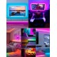 Комплект RGB LED ленти за телевизор, 2M дължина, управление от приложението, персонализирано осветление с USB LED лента