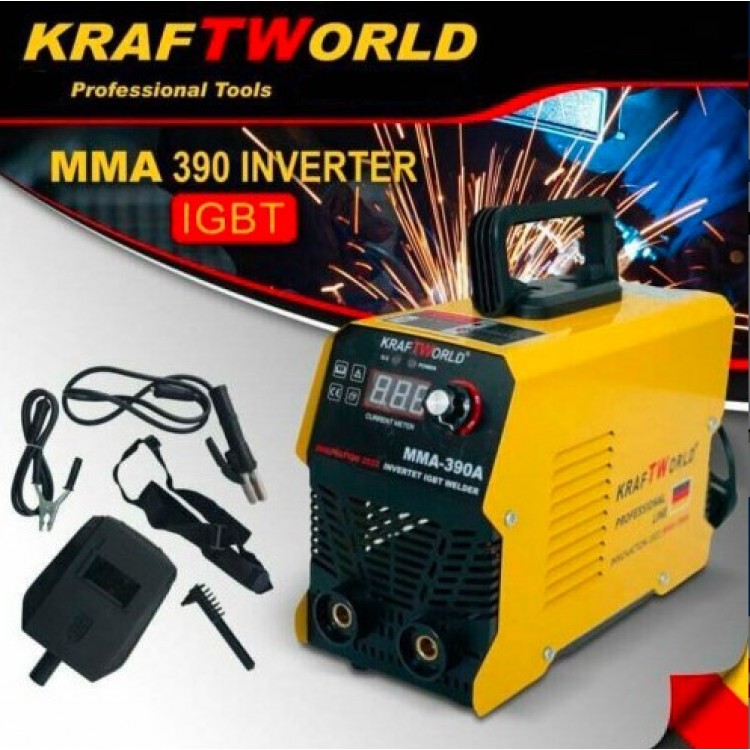 Инверторен Електрожен KraftWorld 390А – Лек и Мощен