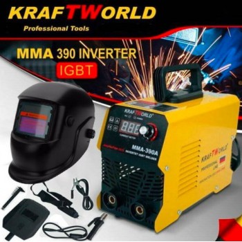 Инверторен Електрожен KraftWorld 390А + Соларна Маска 
